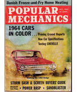 POPULAR MECHANICS magazine -1963 October- 1964 Cars in Color - £7.19 GBP