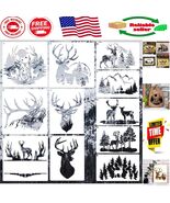 Reusable Mylar Deer Head Stencils - 11 Designs for Versatile Crafting Pr... - $47.54 CAD