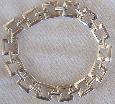 Open  Square  silver bracelet