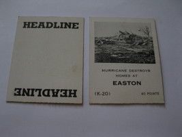 1958 Star Reporter Board Game Piece: Headline Card - Easton - $1.00