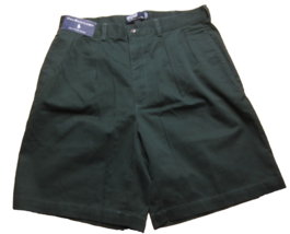 NWT Polo Ralph Lauren TYLER Chino Shorts Men&#39;s (W 34) Pleated Front Dark Green - £94.39 GBP