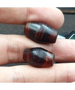 Lote 2 amuleto de ágata natural de Oriente Medio comercio antiguo yemení - €90,50 EUR