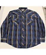 Wrangler Western Shirts Pearl Snap Button Down Shirt Mens Size XL - £14.71 GBP