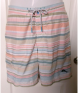 Tommy Bahama Men&#39; Stripe Spring Meadow Print (Peach)  Size Medium Swim S... - $30.64