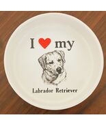 I Love Heart My Labrador Retriever Dog Food Water Bowl Dish - $308.31 MXN