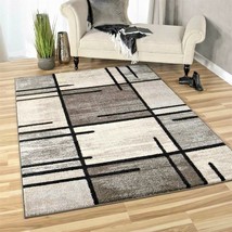 Rugs Area Rugs Carpets 8x10 Rug Floor Modern Grey Large Bedroom Gray Cool Rugs ~ - £126.00 GBP+