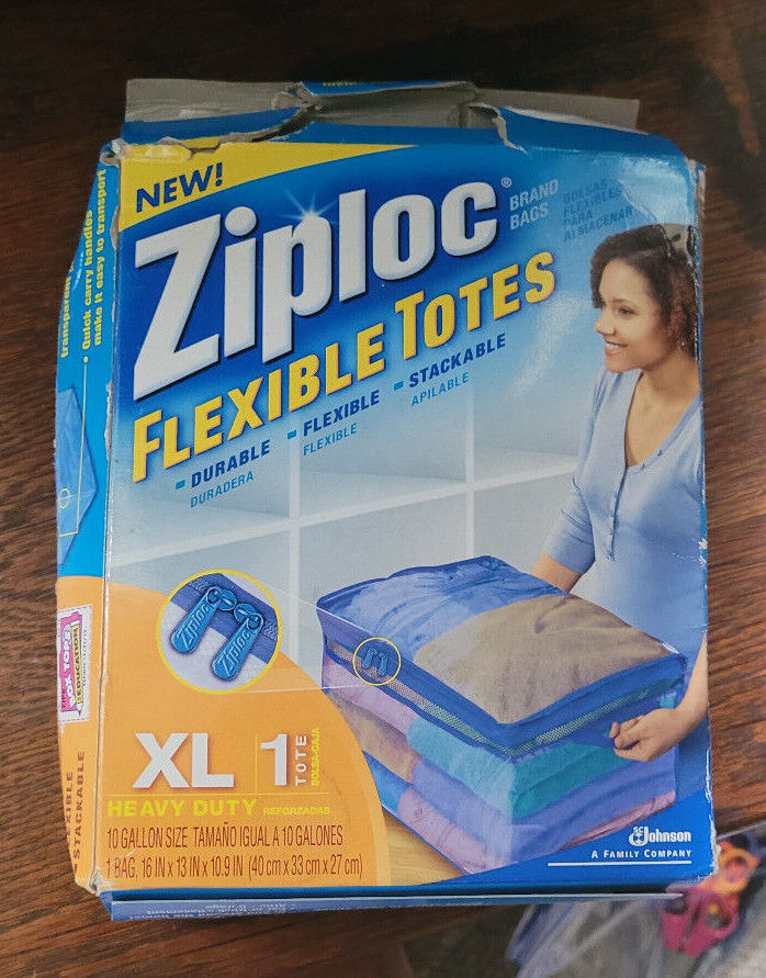 Ziploc Flexible Tote XL Storage Durable Flexible Stackable Heavy Duty