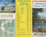 Colorado Vacation Tours 1959 Rock Island Rocket Railroad Brochure &amp; Sche... - $27.72