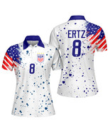 Julie Ertz #8 USWNT Soccer FIFA Women&#39;s World Cup 2023 Polo Shirt  - $64.26 CAD+