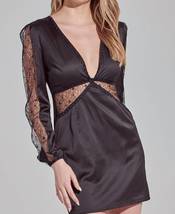 Lace Detail Satin Mini Dress - £24.99 GBP