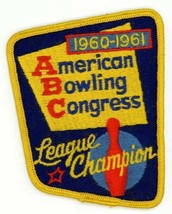 1960-61 WIBC Bowling League Champion Embroidered Patch - £4.65 GBP
