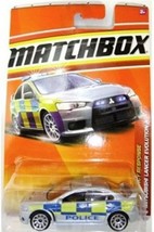 2011 Matchbox Silver Mitsubishi Lancer Evolution X #57/100 Police Car, Emergency - £19.50 GBP