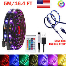 Led Strip Lights 16.4 Ft Rgb Led Room Lights 5050 Led Tape Lights Color ... - £19.53 GBP