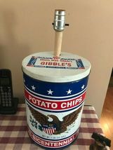 Bicentennial old Gibbles chips Tin Lamp - electric image 5