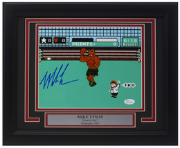 Mike Tyson Signed Framed 8x10 Punch Out Photo JSA ITP - £106.52 GBP