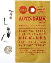 4pc 1960s Gilbert Auto-Rama Slot Car PICK-UP SHOES Rare 19260 Factory 1/... - £25.88 GBP