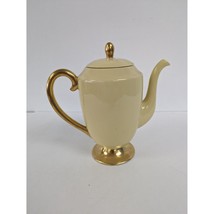 Flintridge Sylvan China Coffee Pot Server California 8&quot; Yellow with Lid - £58.33 GBP