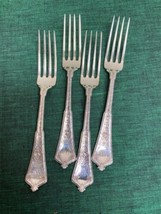 Tiffany &amp; Co Sterling Silver PERSIAN Large Dinner Forks Set of 4 Mono W - $519.99