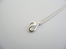 Tiffany &amp; Co Wave Necklace Peretti Open Pendant Charm Chain Surf Sea Gift Love - £238.27 GBP