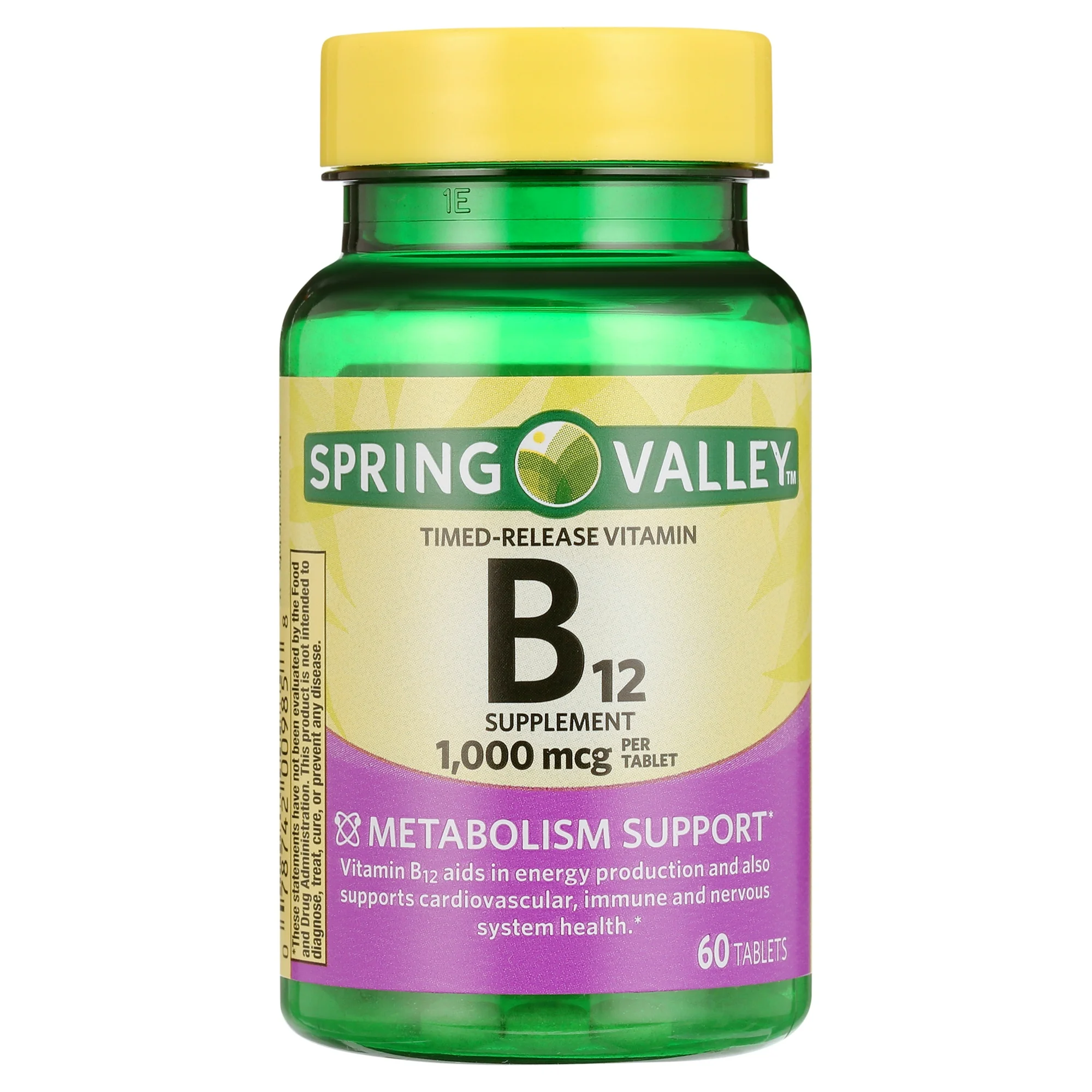 Spring Valley Timed-Release Vitamin B12 Tablets | 1,000 Mcg | 60 Count - $19.99