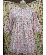 Pure Cotton Long Dress Indian Block Print Colourful Summer Earthy Elegant Comfy  - $54.99