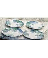 Set of 4 Royal Norfolk Green/Blue  Abstract Design 10 1/4” Dinner Plates. - $944.60 MXN