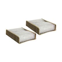 Household Essentials Set of Two Sweater Storage Bags, Coffee Linen  - $70.00