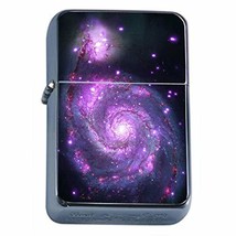 Purple Milky Way Flip Top Oil Lighter Em1 Smoking Cigarette Silver Case Included - $8.95