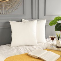 Rely Pack Of 2 Pure Cotton Premium Soft Cushion Covers Ivory, Pillow Inserts Not - £24.07 GBP