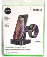 Belkin - PowerHouse Charging Dock for iPhone and Apple Watch - Black F8J... - £45.90 GBP