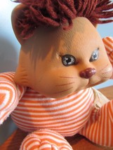 VTG Cabbage Patch Kids KOOSAS 13&quot;,top cat Doll Pet  Xavier Roberts striped - £16.18 GBP