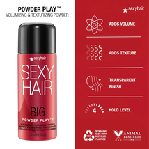 SexyHair Big SexyHair Powder Play Water-Activated Volumizing Shampoo, 1.76 Oz. image 6