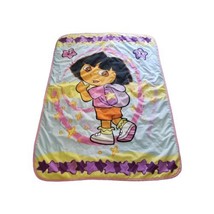 2005 Nick Jr Dora the Explorer Multicolor Blanket Light Weight Quilt Blanket - £23.16 GBP