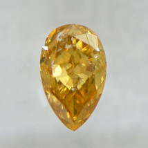 Pear Shape Diamond Fancy Brown Yellow Color Loose 0.50 Carat SI1 IGI Certificate - £391.82 GBP