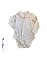 Cat &amp; Jack Size 24M White Collared Long Sleeve Bodysuit - $168.53 MXN