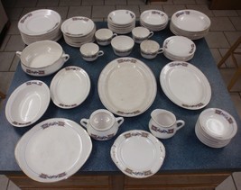 Vintage 82 Piece Edwin M. Knowles China Dinnerware Set - Great Collectible Gift! - £114.44 GBP