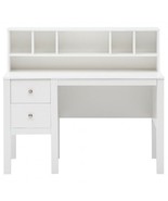 48 Inch Computer Desk with Drawers Power Outlets and 5-Cubby Hutch-White... - $5,223.98 MXN