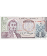 Colombia 10 Pesos oro P 406f   1979 UNC  Banknote # 9 - $5.20