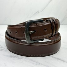 Columbia Sportswear Brown Thick Genuine Leather Belt Size 36 Mens - £17.36 GBP