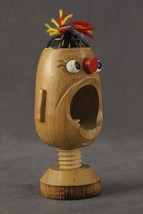 MCM Mid Century Barware BIG MOUTH Comic Face Wood NUTCRACKER Made in Japan - $20.53