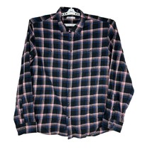 Men&#39;s Sonoma Goods for Life Flannel Button-Down Shirt, Size: XXL, Dark Pink - £14.50 GBP