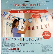 Ahoy Matey! Pirate Letter Banner Kit Birthday Party Supplies Add-An-Age 10 Ft - £7.95 GBP