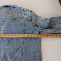 Highway Jeans Women's Blue Cotton Blend Distressed Denim Jacket Pockets Size L image 6