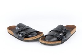 Vtg Birkenstock Womens 8 Distressed Patent Leather Buckle Strap Sandals ... - £35.44 GBP