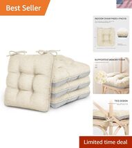 Memory Foam Chair Cushions Set of 4, Outdoor/Indoor Chair Pads for Dinin... - $59.76
