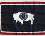 Wyoming - 12"X18" Nylon Flag - Nylon, Without Fringe, Grommets, Dyed - $22.80