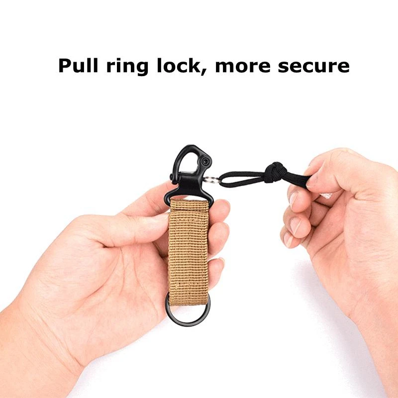 Sporting 3pcs Pull Pin Lock Keychain For Belt Safety Lock Belt Loop Clip Key Cha - £23.51 GBP