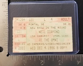 NEIL DIAMOND - VINTAGE DEC. 4, 1996 CONCERT TICKET STUB - £7.86 GBP