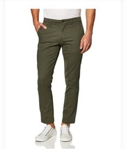 ESSYSHE GoodThreads Men’s Slim Fit Flat Front Dress Pants Size 31W 30L Olive - £14.24 GBP