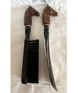 Vintage 1970 8&quot; Horse Head Shoe Horn and Brush Set Unmarked - €10,39 EUR